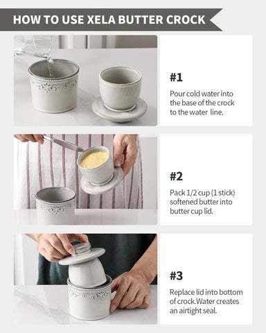 Xela Butter Dish styled on a table as a gift-ready kitchen accessory