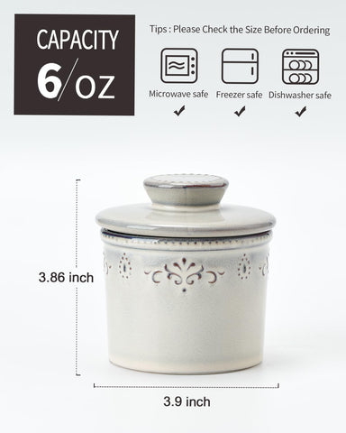 Xela Butter Dish kiln-turned finish close-up adds artisanal appeal