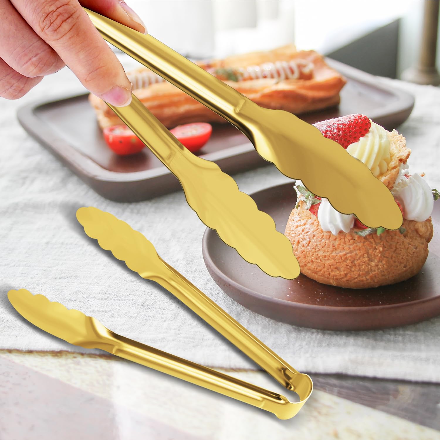 XEVOM gold-plated tongs ideal for weddings and buffets