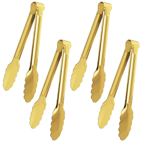 XEVOM gold-plated serving tongs 9-inch close-up for buffets