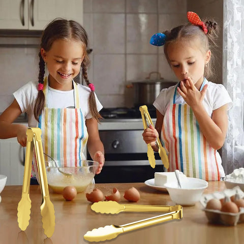XEVOM party-ready gold tongs for hors doeuvres
