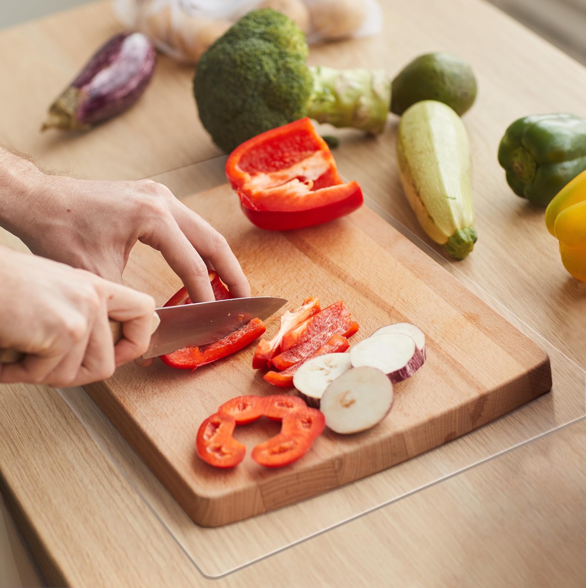 Xfenvs anti-slip mat is dishwasher-safe for quick cleaning after prep.