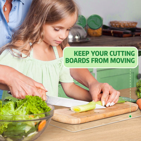 Xfenvs mat isolates the board from the counter to boost hygiene.