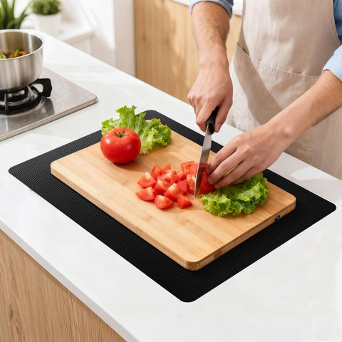 Xfenvs upgraded cutting board mat showing strong grip for stable prep