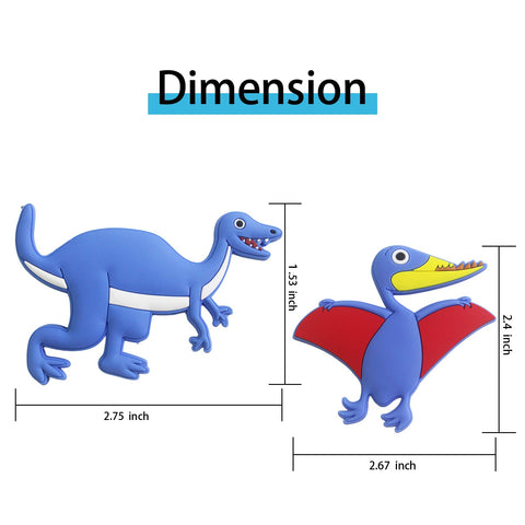 XFNRUBBER dinosaur magnets durable PVC construction for long use