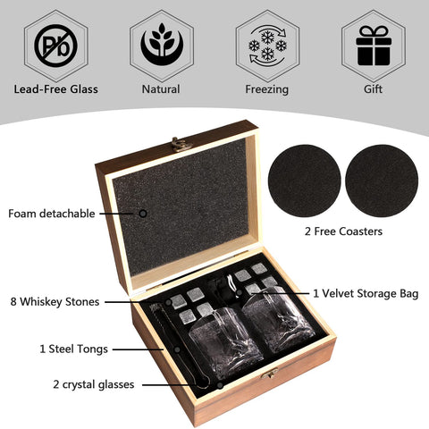 Xgunion granite whiskey stones eight-pack chill without dilution.
