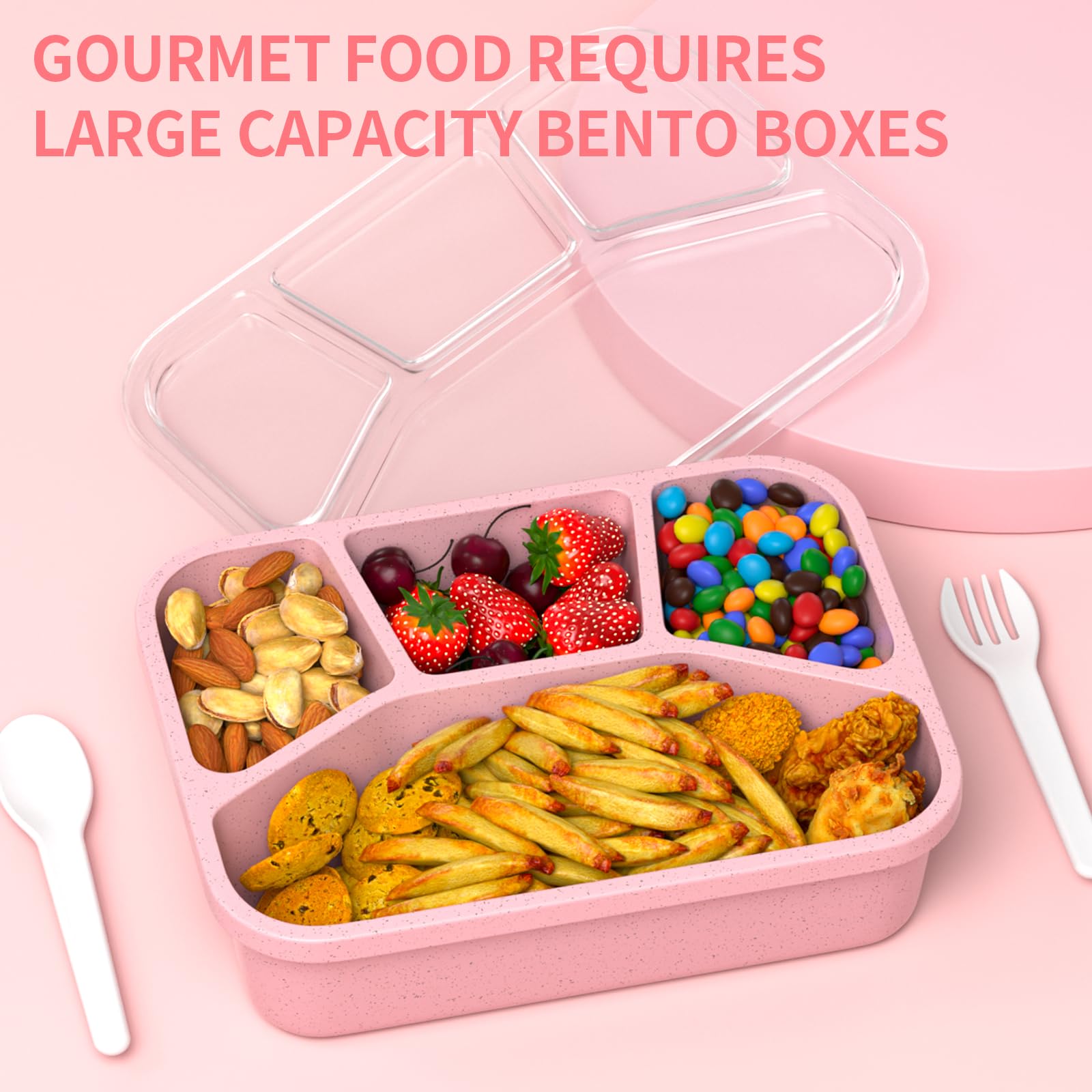 XGXN Bento Box kid-friendly cat-ear lid supports easy opening for kids.