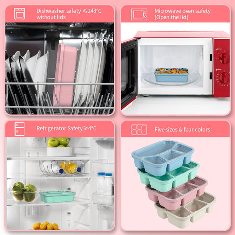 XGXN Bento Box lightweight and stackable design saves fridge and cabinet space.