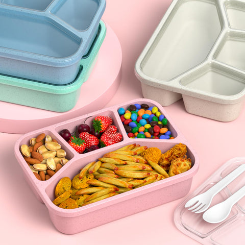 XGXN Bento Box microwave-freezer-dishwasher compatible, lid removed for microwave use.