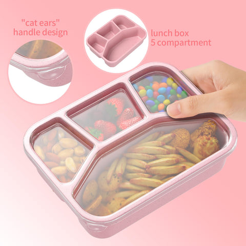 XGXN Bento Box transparent lid view shows food clearly for quick meal prep.