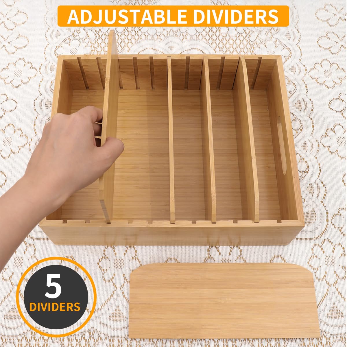 XiaoyuziTF smooth-edge bamboo container protects hands during organization
