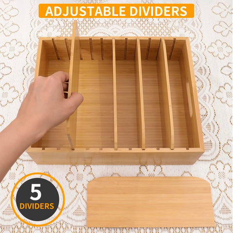 XiaoyuziTF smooth-edge bamboo container protects hands during organization