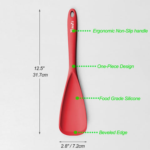 XiaoZu silicone spatula spoon heat-resistant up to 600°F for safe high-heat cooking.