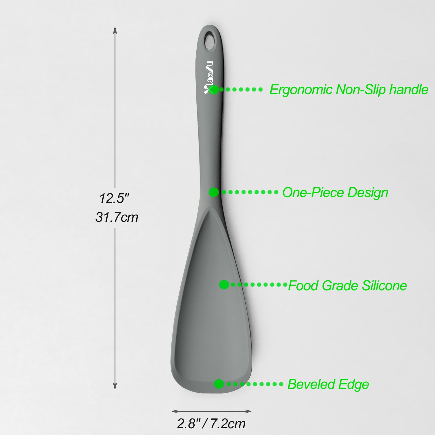 XiaoZu silicone spatula spoon matte-black finish for comfortable grip