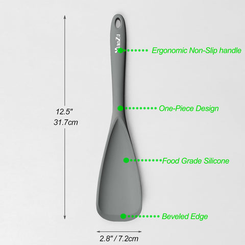 XiaoZu silicone spatula spoon matte-black finish for comfortable grip