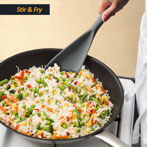XiaoZu silicone spatula spoon stainless steel core adds strength and flexibility