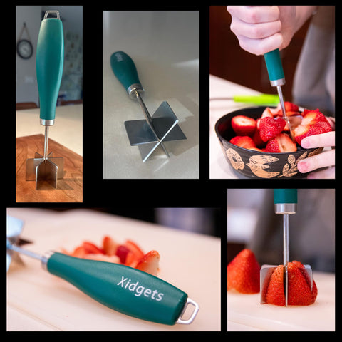Xidgets meat chopper side view with ergonomic handle