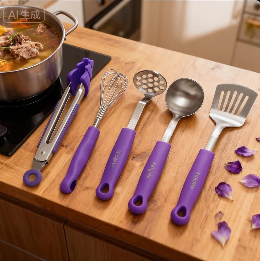 Xidgets plum mini masher, precise mashing for avocado and soft fruits