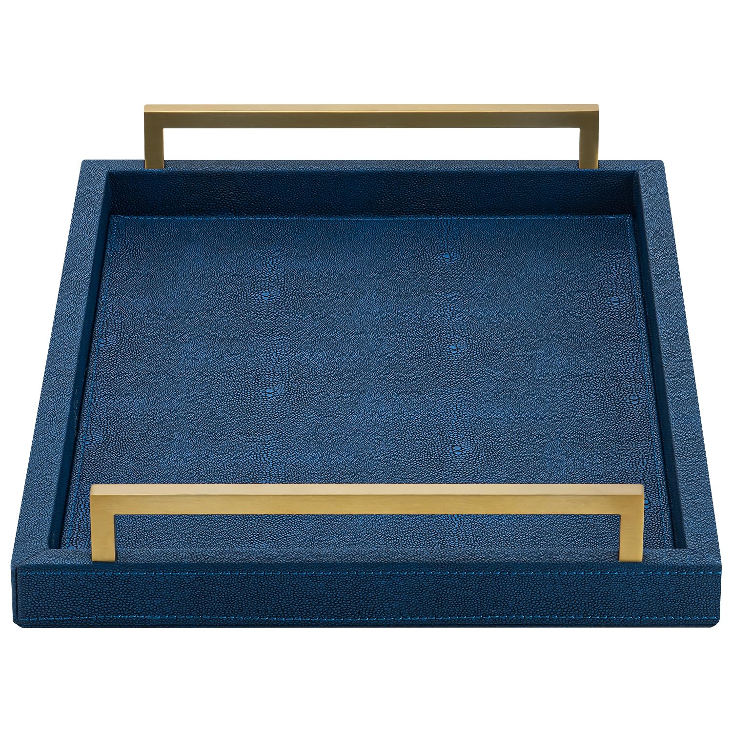 XIGEXIGE navy blue decorative serving tray with refined style on a table