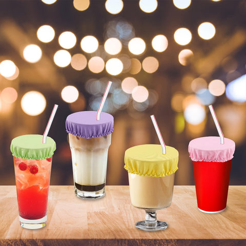 XIHIRCD drink cover scrunchie 20-pieces set keeps drinks protected at gatherings