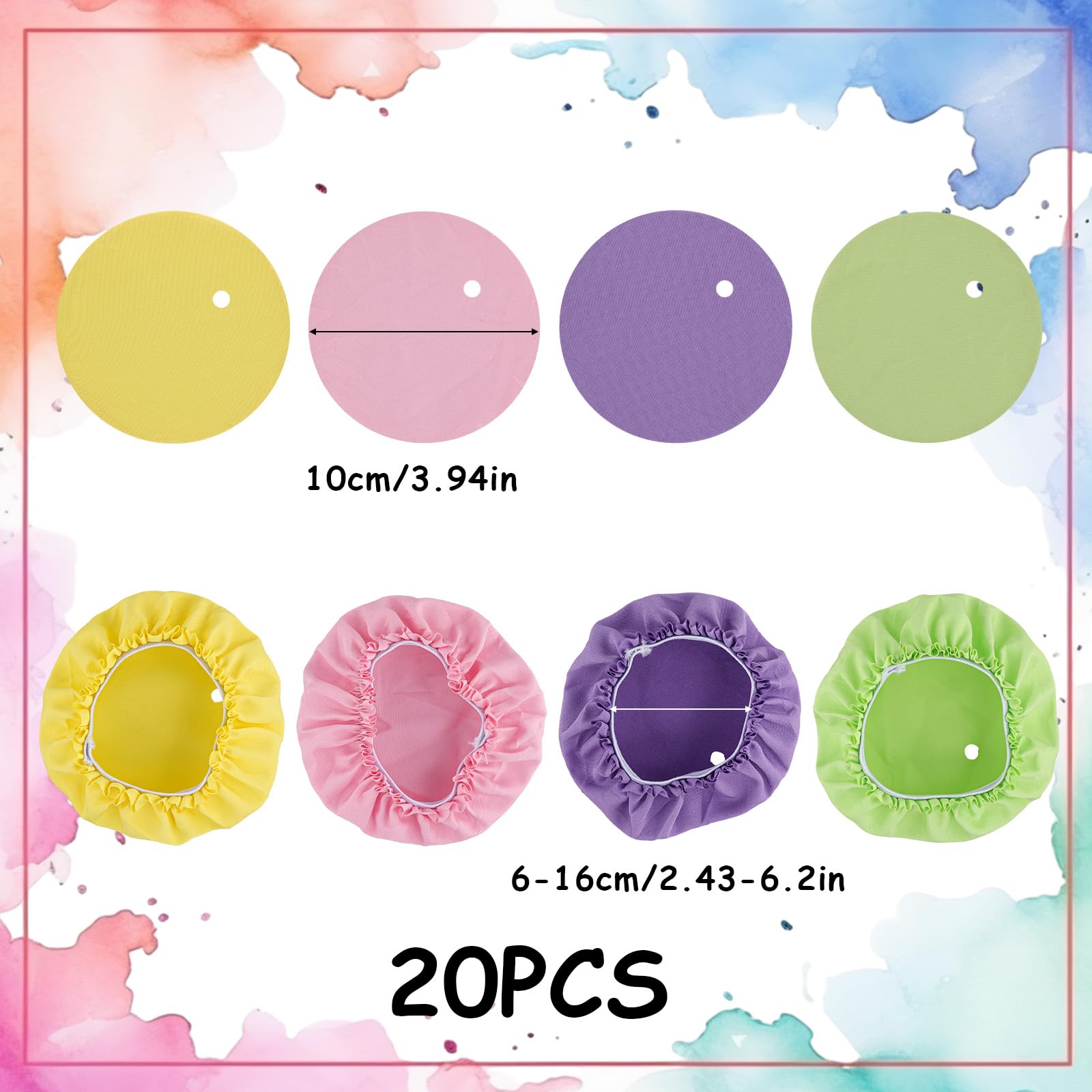 XIHIRCD drink cover scrunchie yellow pack fits most cups for crowd events