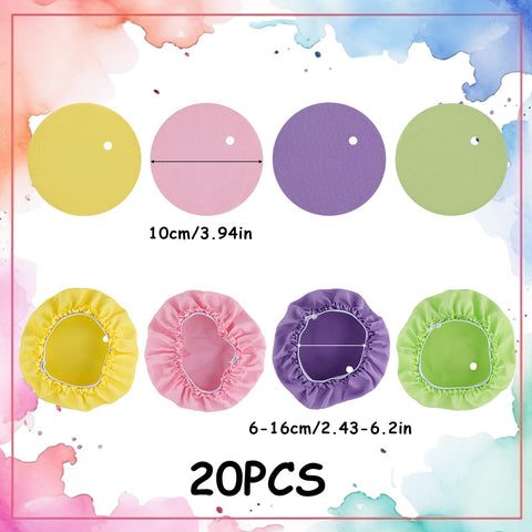 XIHIRCD drink cover scrunchie yellow pack fits most cups for crowd events