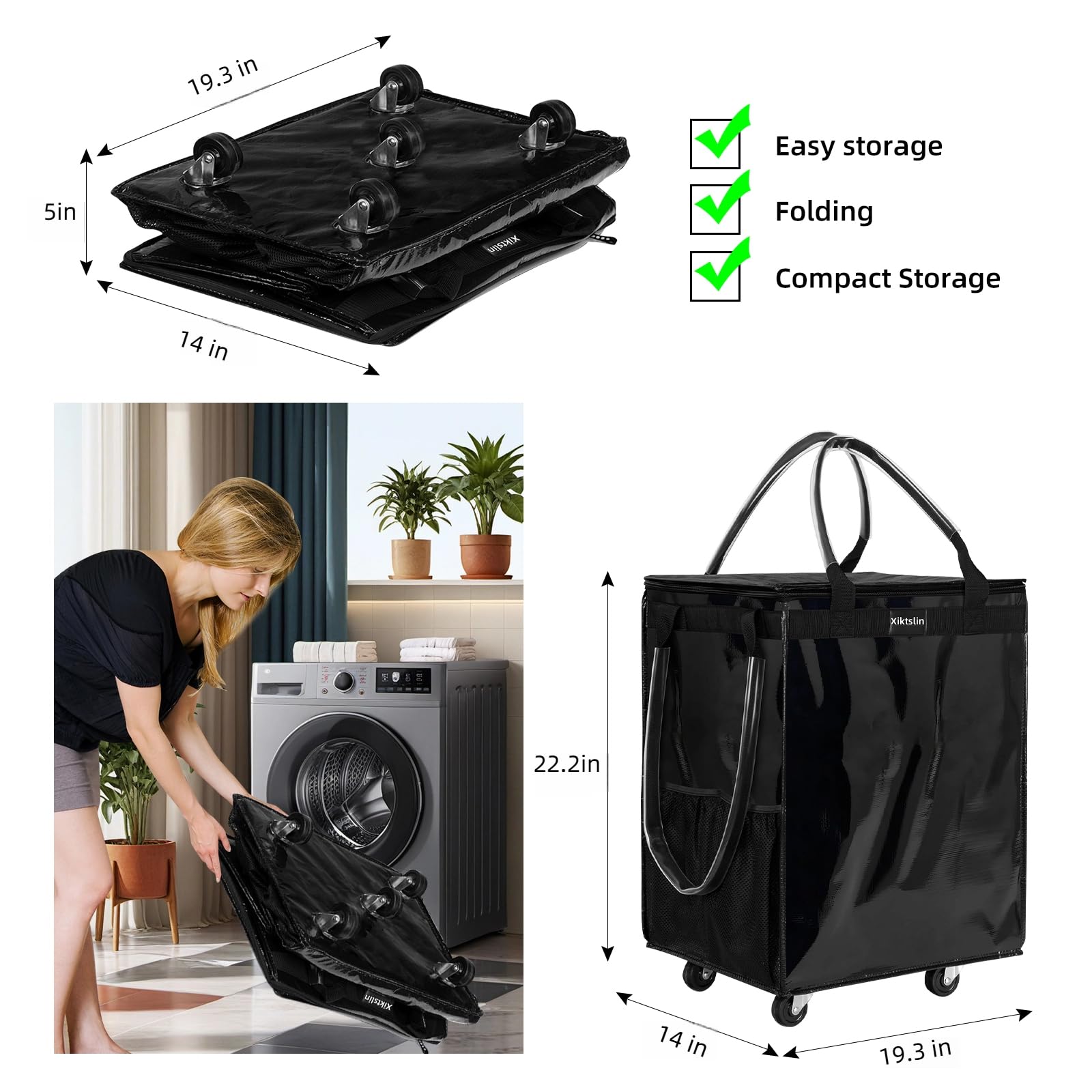 Xiktslin 72L tote showcases large capacity for groceries or gym gear