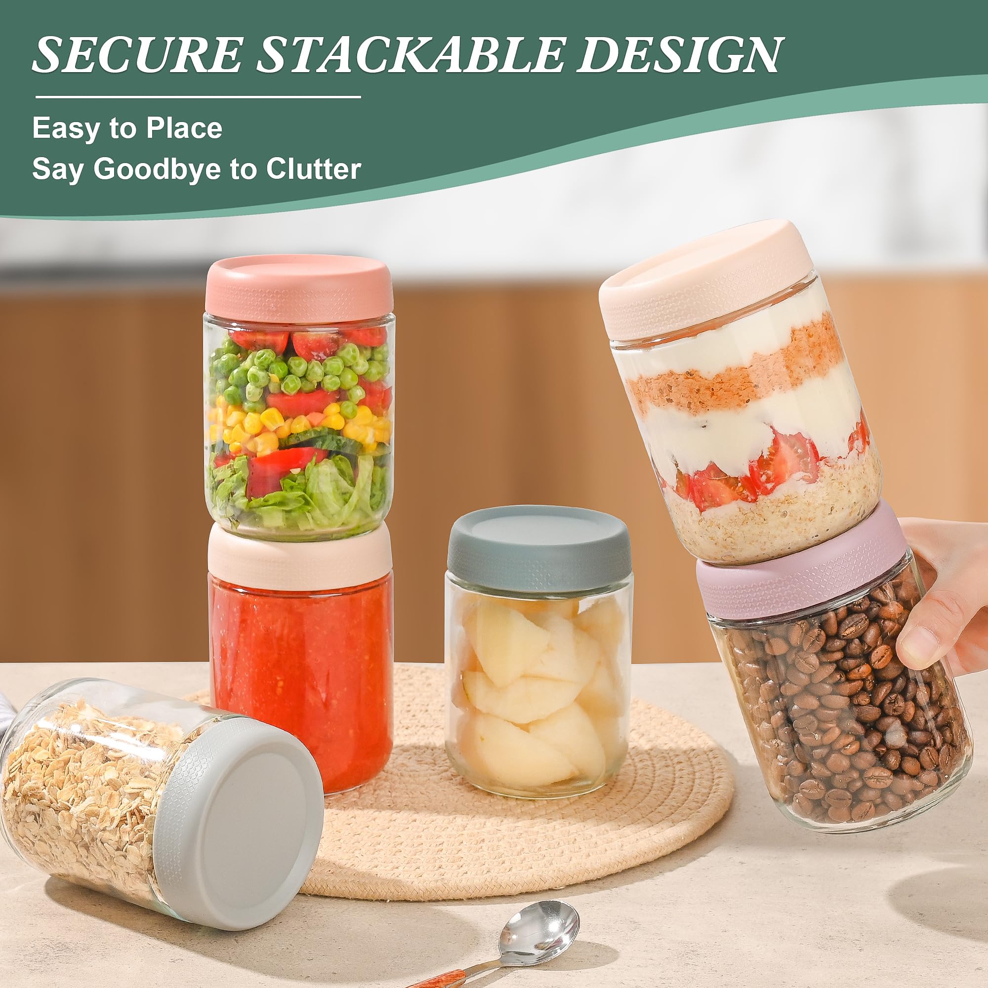 Xileanalee chia pudding storage jar protects texture and prevents spills.
