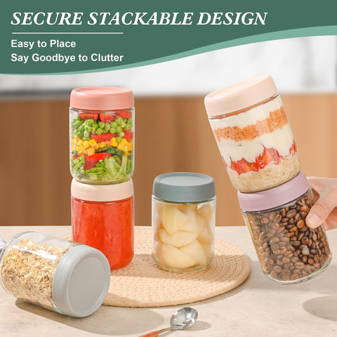 Xileanalee chia pudding storage jar protects texture and prevents spills.