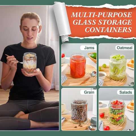 Xileanalee mason jar with lids provides airtight sealing for fresh, portable servings.
