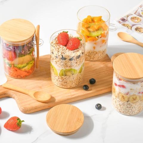 Xileanalee on-the-go jars ideal for portable breakfasts.