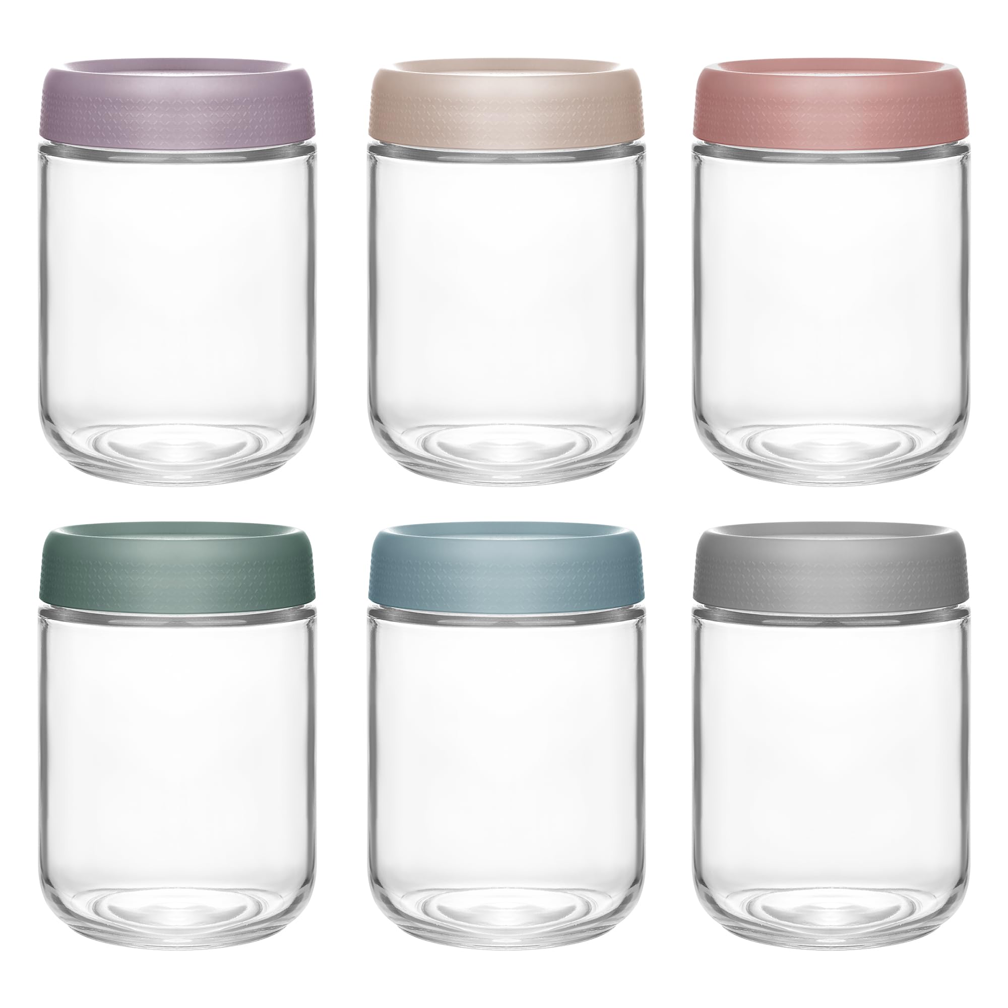 Xileanalee stackable glass jars maximize pantry space while keeping ingredients visible.