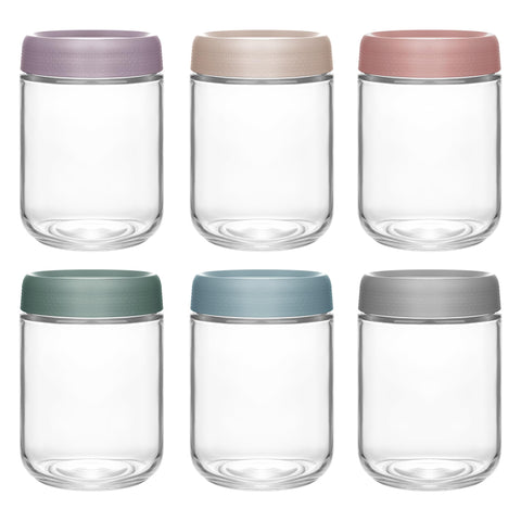 Xileanalee stackable glass jars maximize pantry space while keeping ingredients visible.