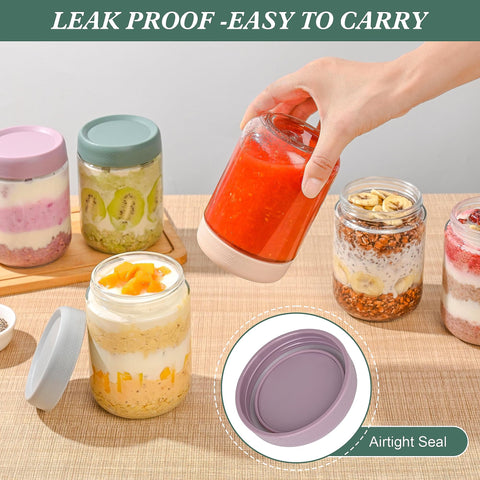 Xileanalee wide-mouth jar with airtight lid makes filling and stirring easy.
