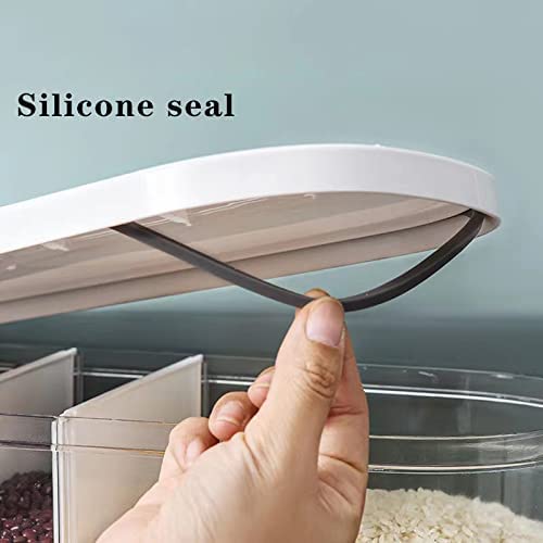 Xilei Rice Dispenser with 25 lb capacity for bulk storage.
