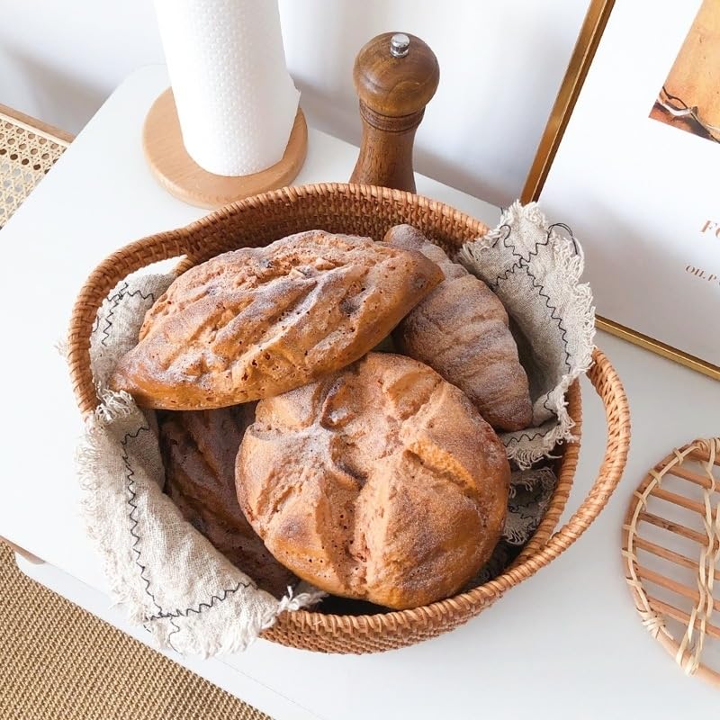XIMISISE basket on kitchen counter adds natural decor and organization.
