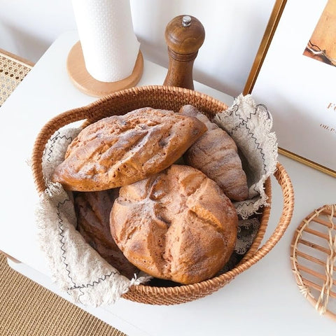 XIMISISE basket on kitchen counter adds natural decor and organization.