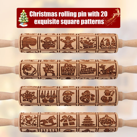 XINBADA rolling pin with ergonomic handles for comfortable rolling.