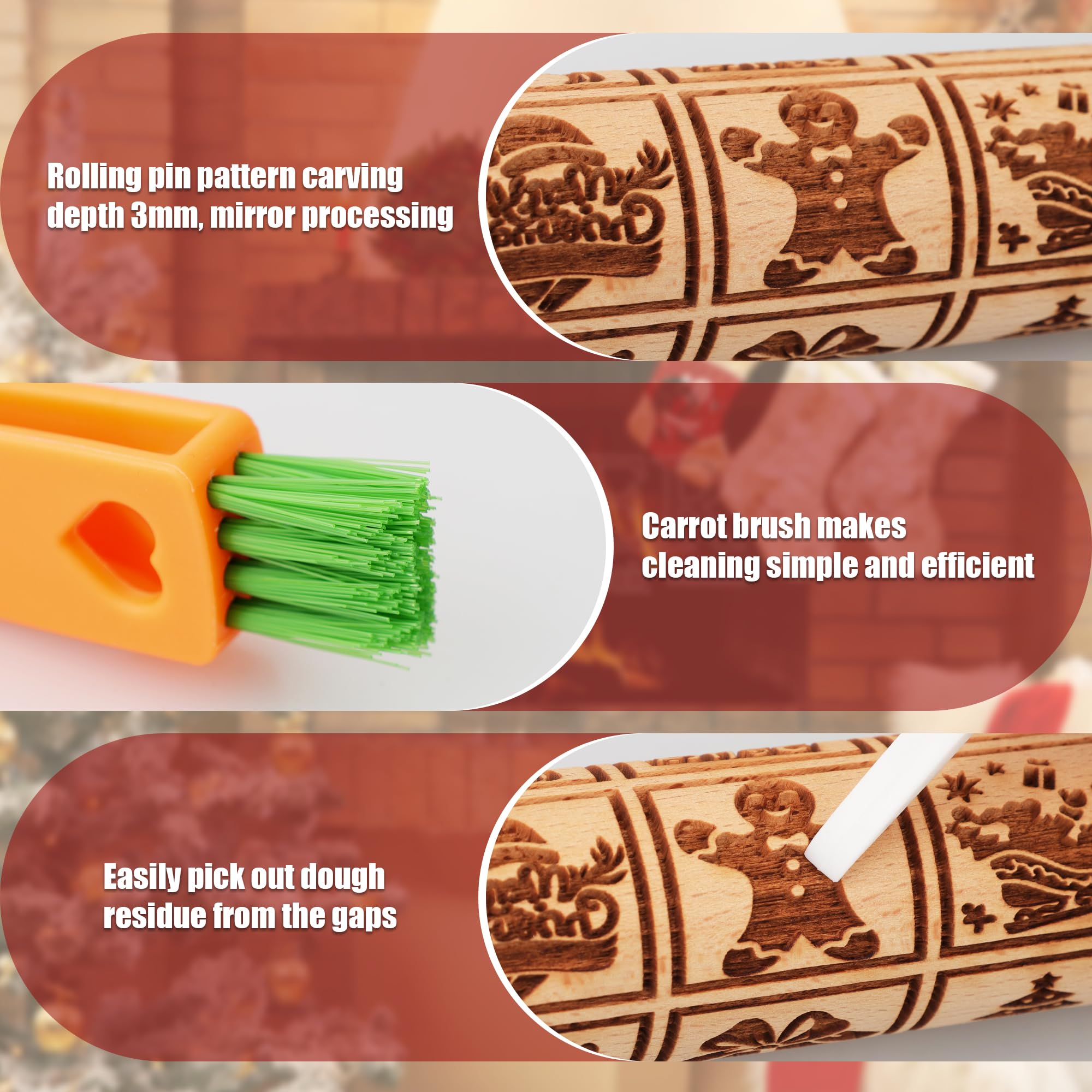 XINBADA springerle molds and florals add European flair to cookies.