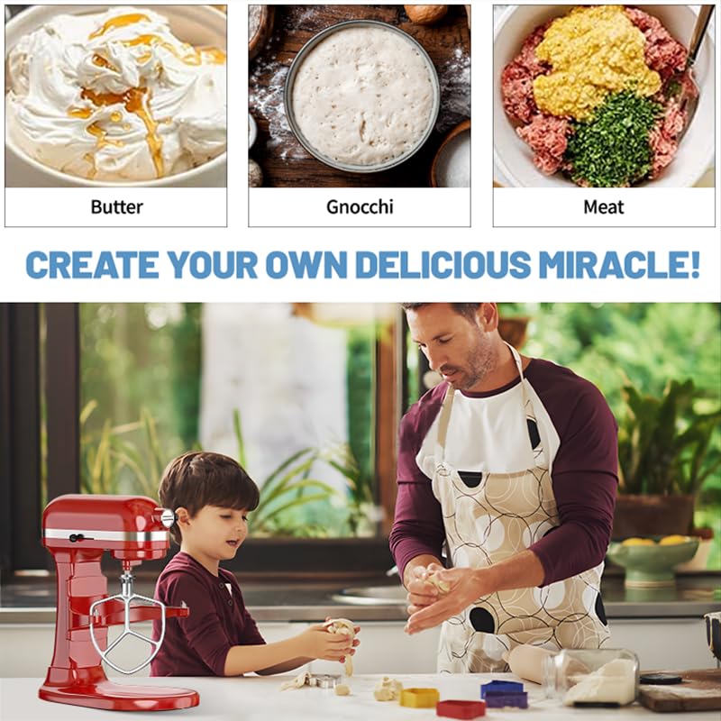 XINBOOGQ compound butter and pastry dough mixing with paddle attachment