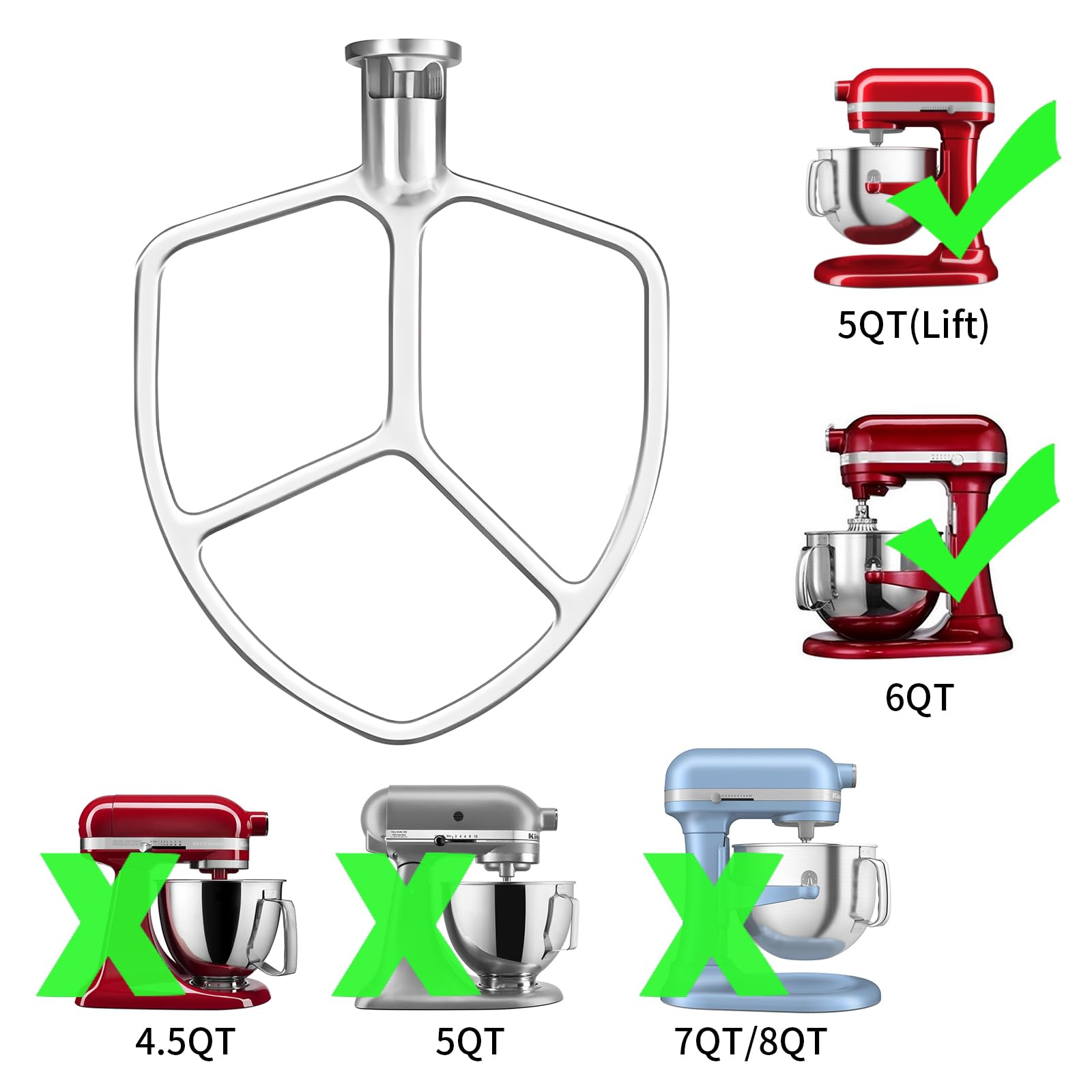 XINBOOGQ easy installation paddle attachment fits KitchenAid models