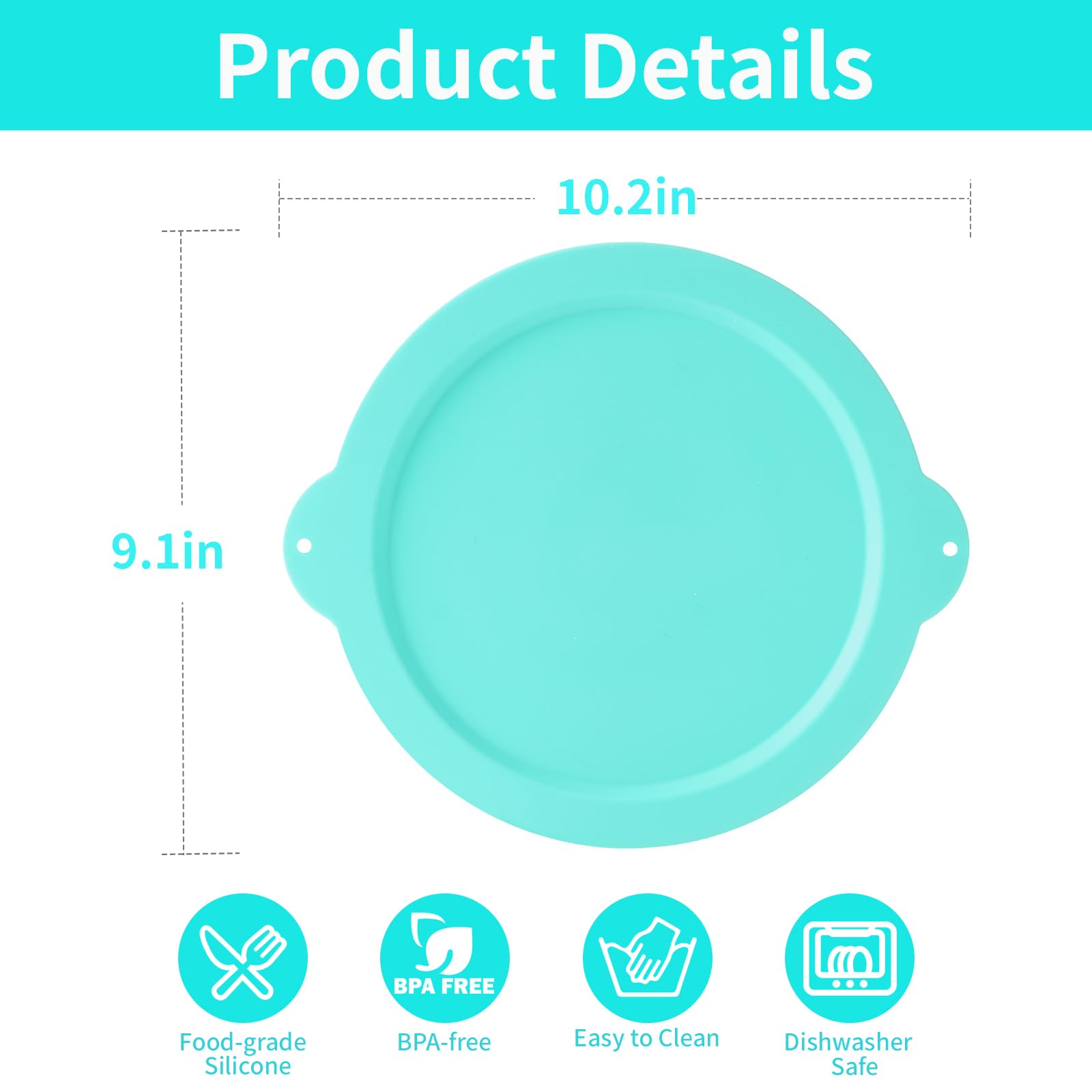 XINBOOGQ silicone lid on a 5QT bowl keeping contents dust-free