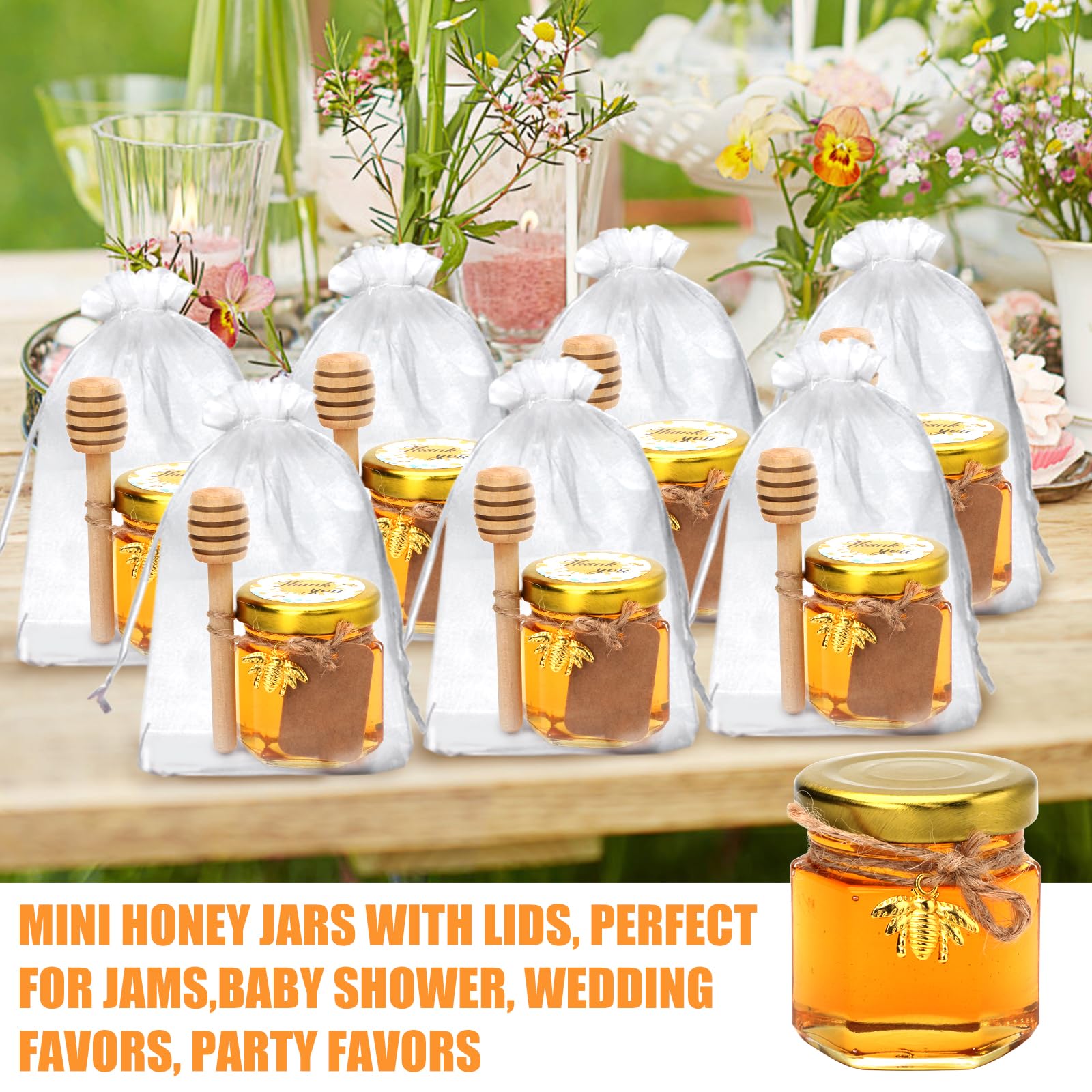 XING-RUIYANG gift bags complete the presentation with elegant bee-themed accents.