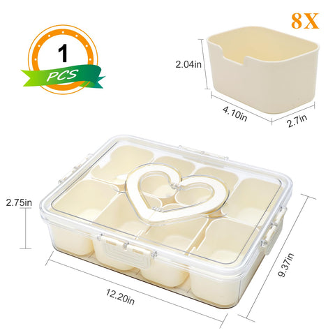 XING-RUIYANG portable snack tray with lid closed for compact storage at gatherings