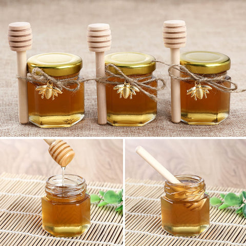 XING-RUIYANG bee pendant detail adds charm for wedding or baby shower favors.