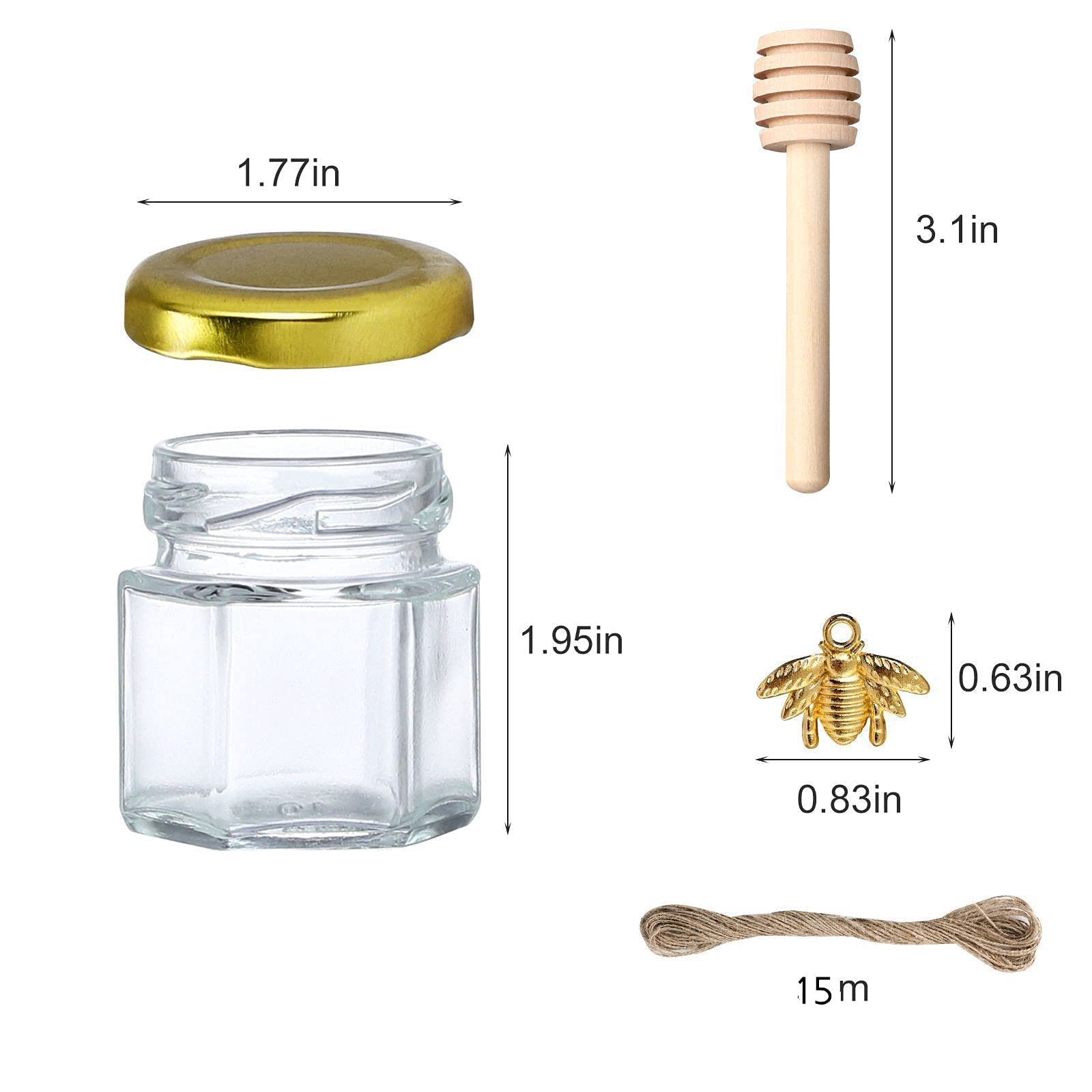 XING-RUIYANG wood dipper included for easy, mess-free honey serving.