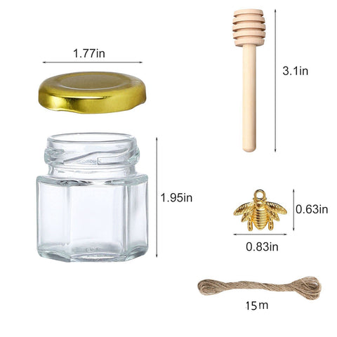 XING-RUIYANG wood dipper included for easy, mess-free honey serving.