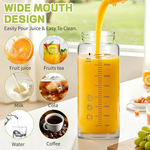 XINHUISHQZ borosilicate glass bottle emphasizes crystal clarity.