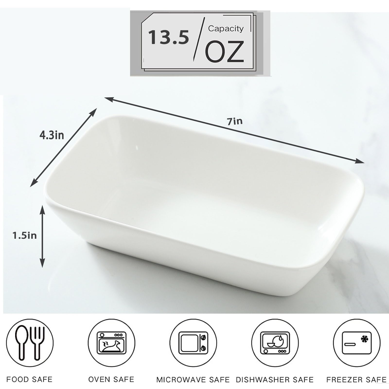 XINLTC ceramic rectangle closeup shows glossy glaze and durable finish