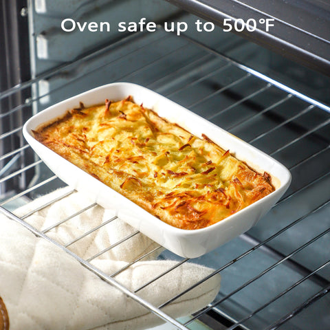 XINLTC ceramic rectangle in oven demonstrates even heat distribution